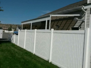 Vinyl wall and patio cover on exterior of house in Montana
